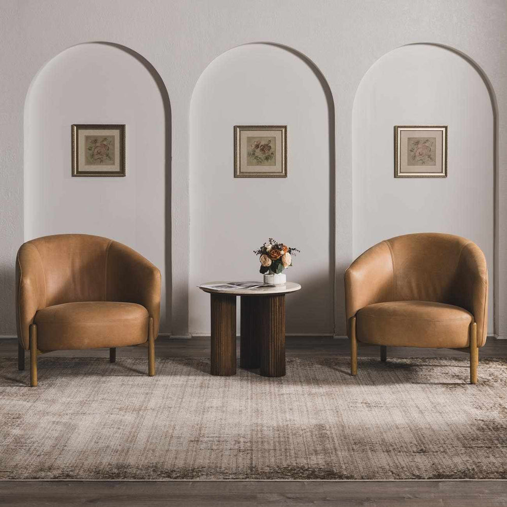 Chrina Modern Abstract Ivory And Brown Area Rug - The Rug Decor