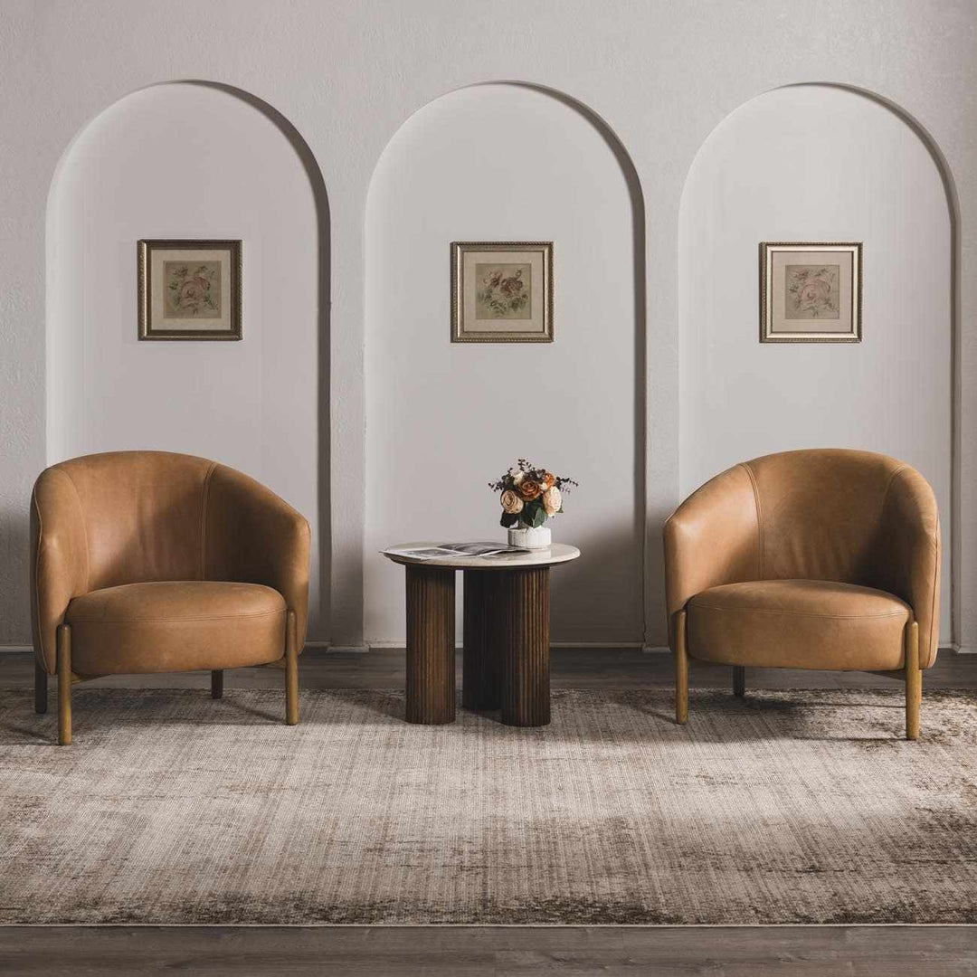 Chrina Modern Abstract Ivory And Brown Area Rug - The Rug Decor