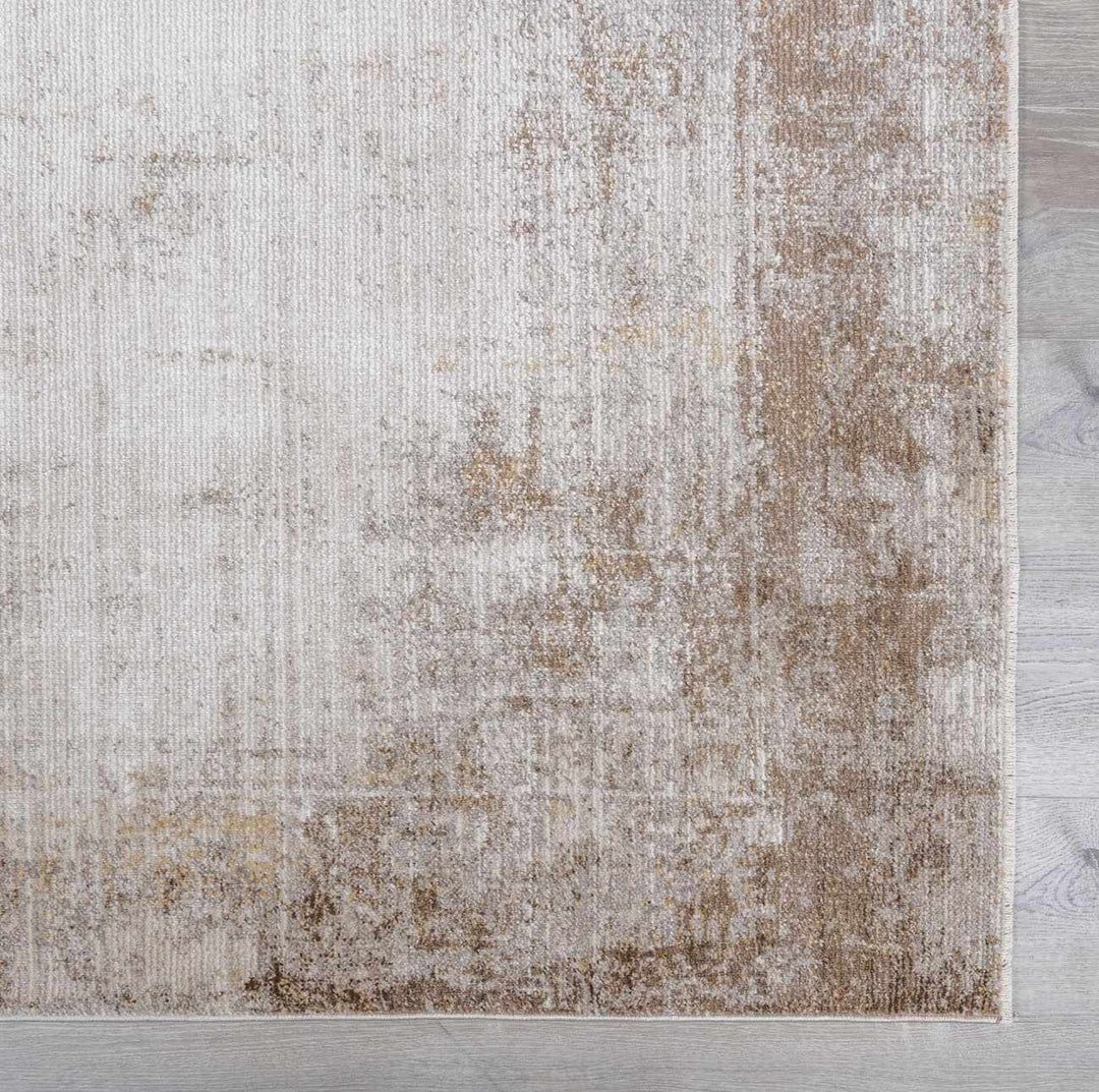 Chrina Modern Abstract Ivory And Brown Area Rug - The Rug Decor