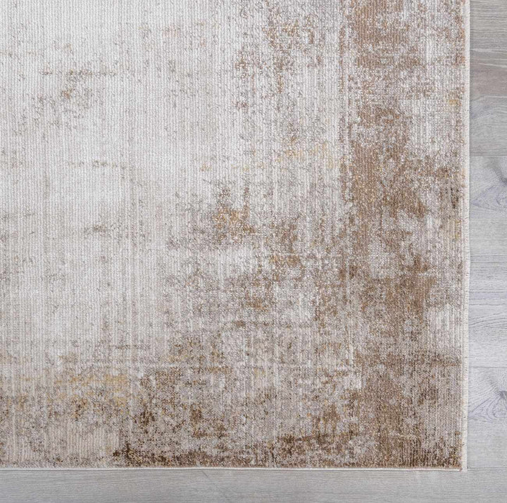 Chrina Modern Abstract Ivory And Brown Area Rug - The Rug Decor