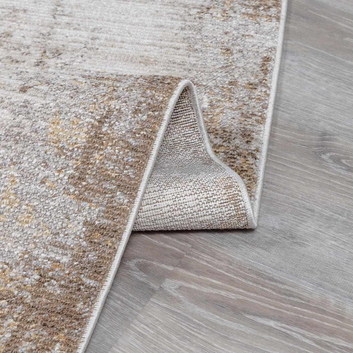 Chrina Modern Abstract Ivory And Brown Area Rug - The Rug Decor