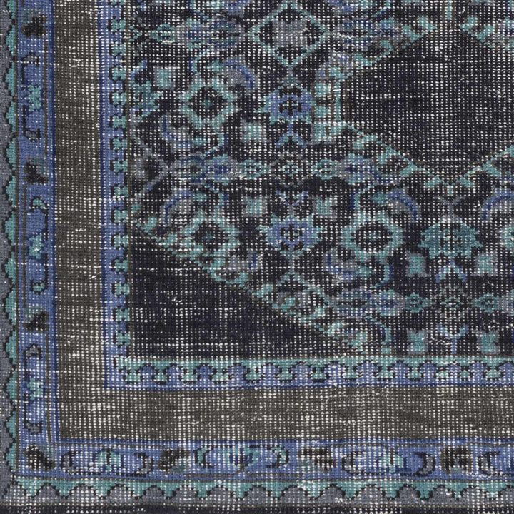 Chesham Traditional Style Blue And Charcoal Hand Knotted Area Rug