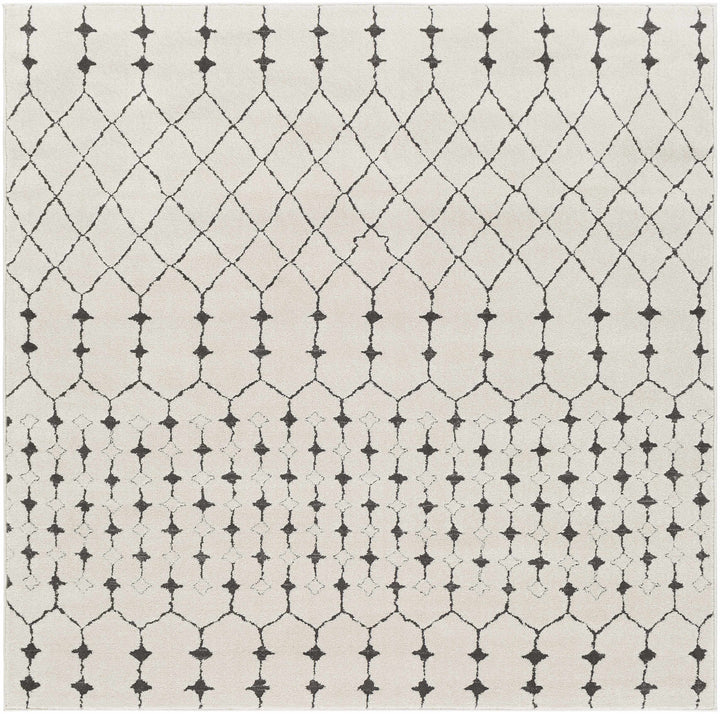 Chubbuck Modern Style Ivory And Charcoal Area Rug
