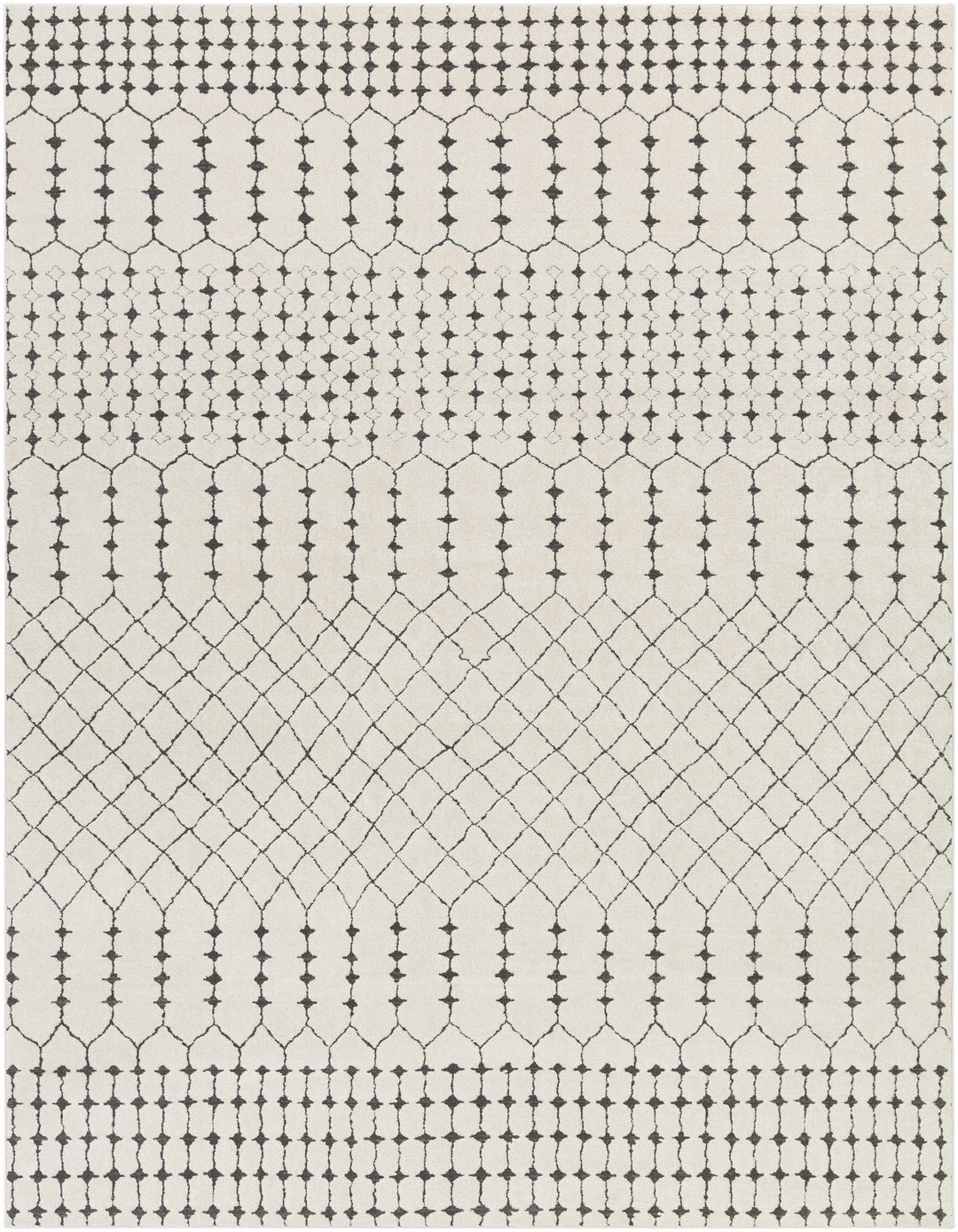 Chubbuck Modern Style Ivory And Charcoal Area Rug