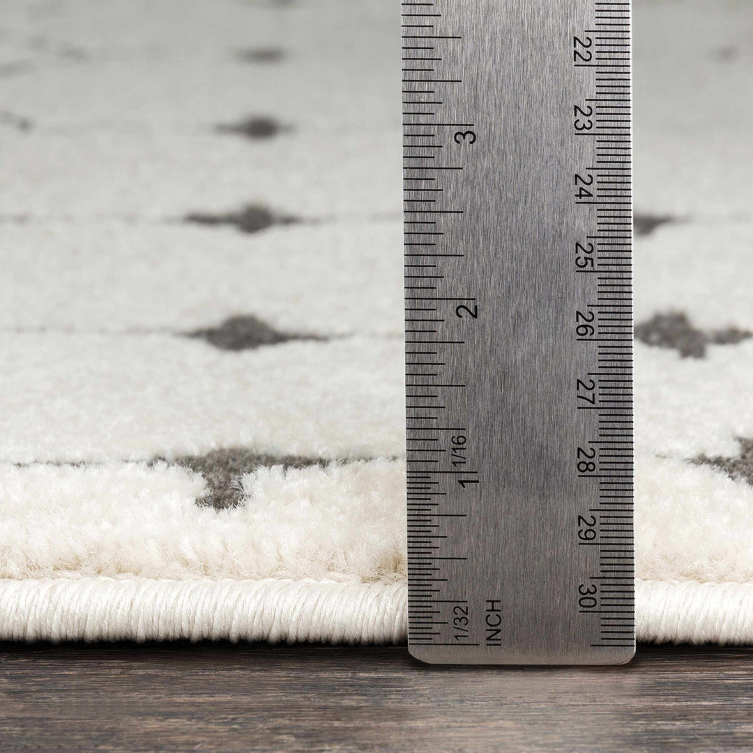 Chubbuck Modern Style Ivory And Charcoal Area Rug