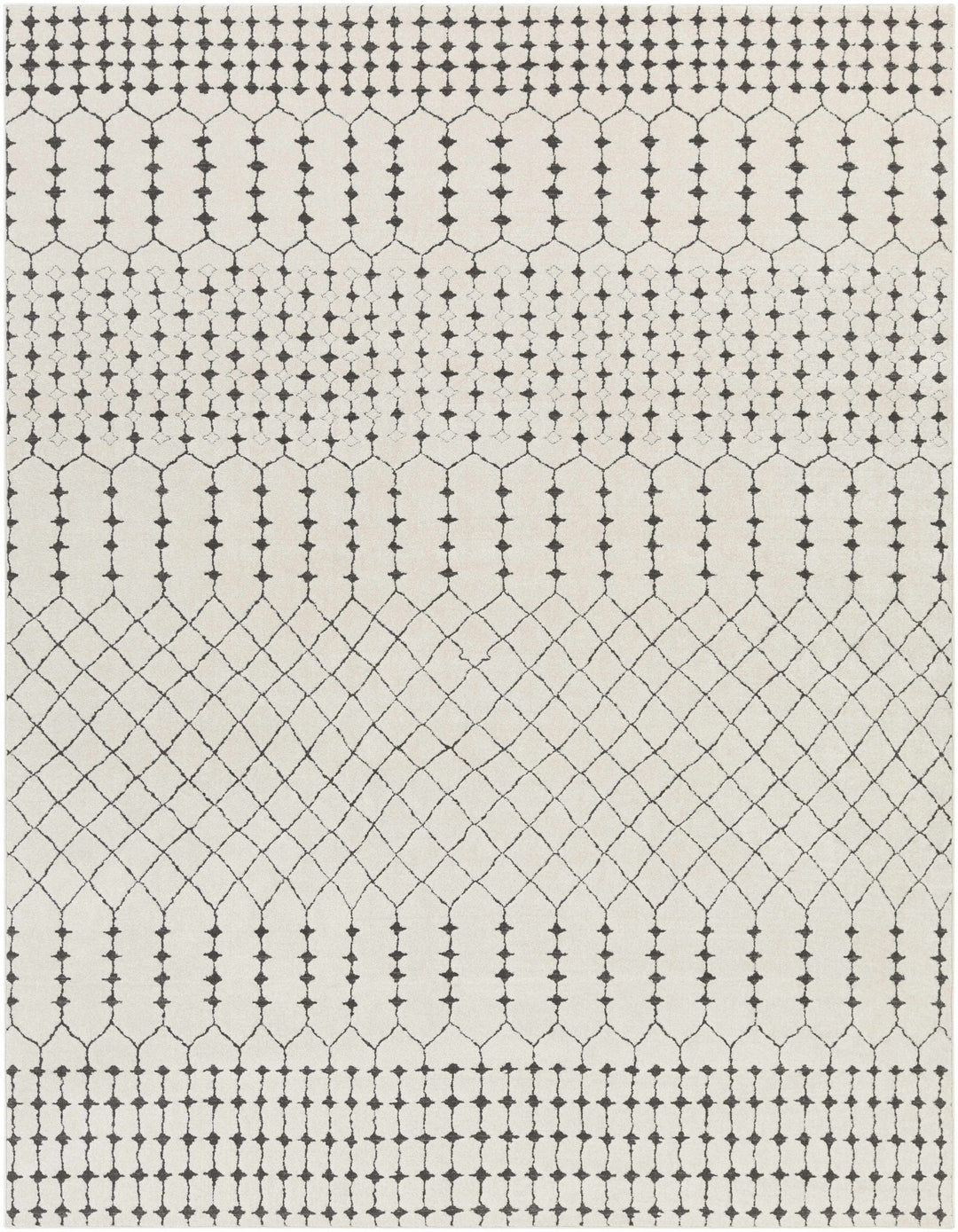 Chubbuck Modern Style Ivory And Charcoal Area Rug - The Rug Decor