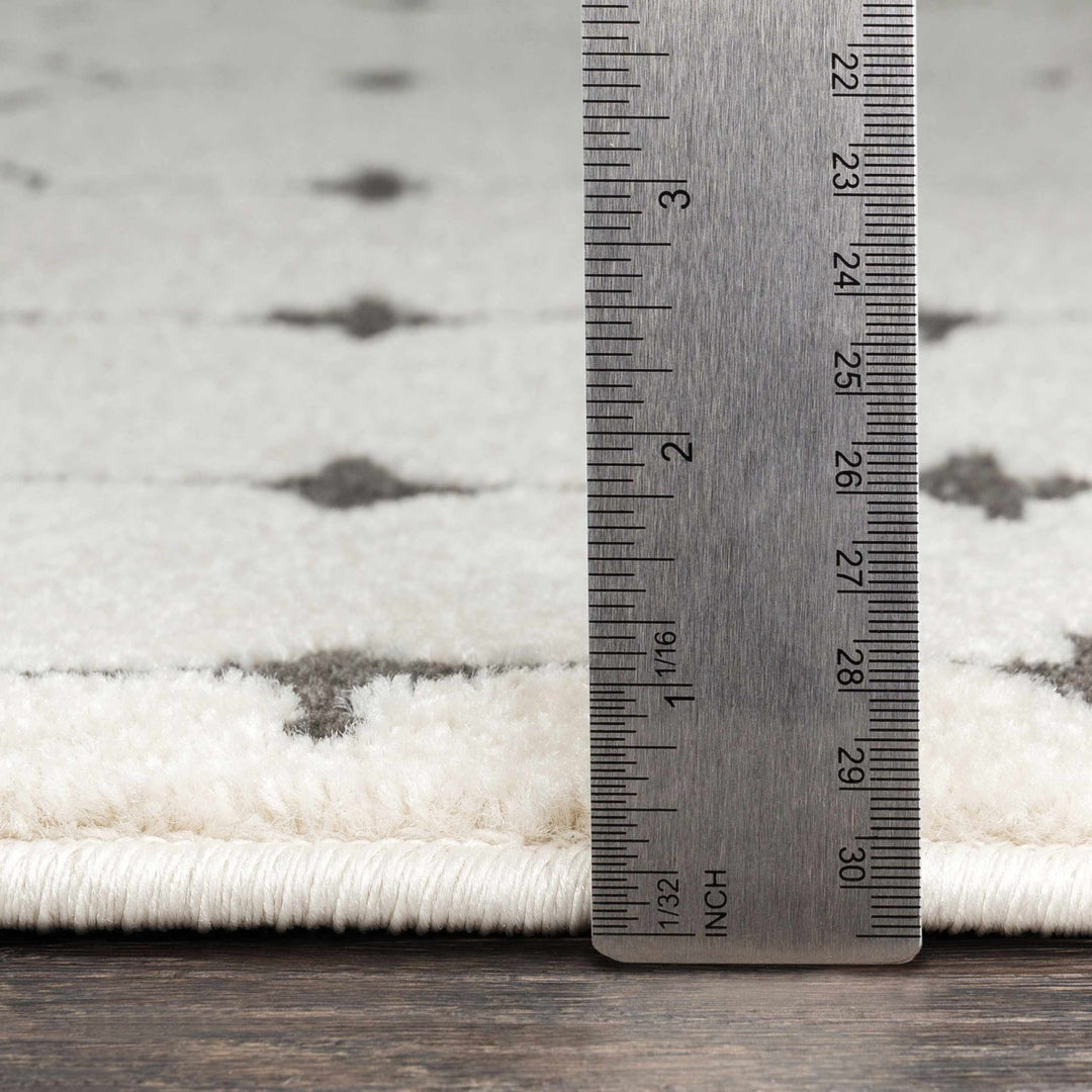 Chubbuck Modern Style Ivory And Charcoal Area Rug - The Rug Decor