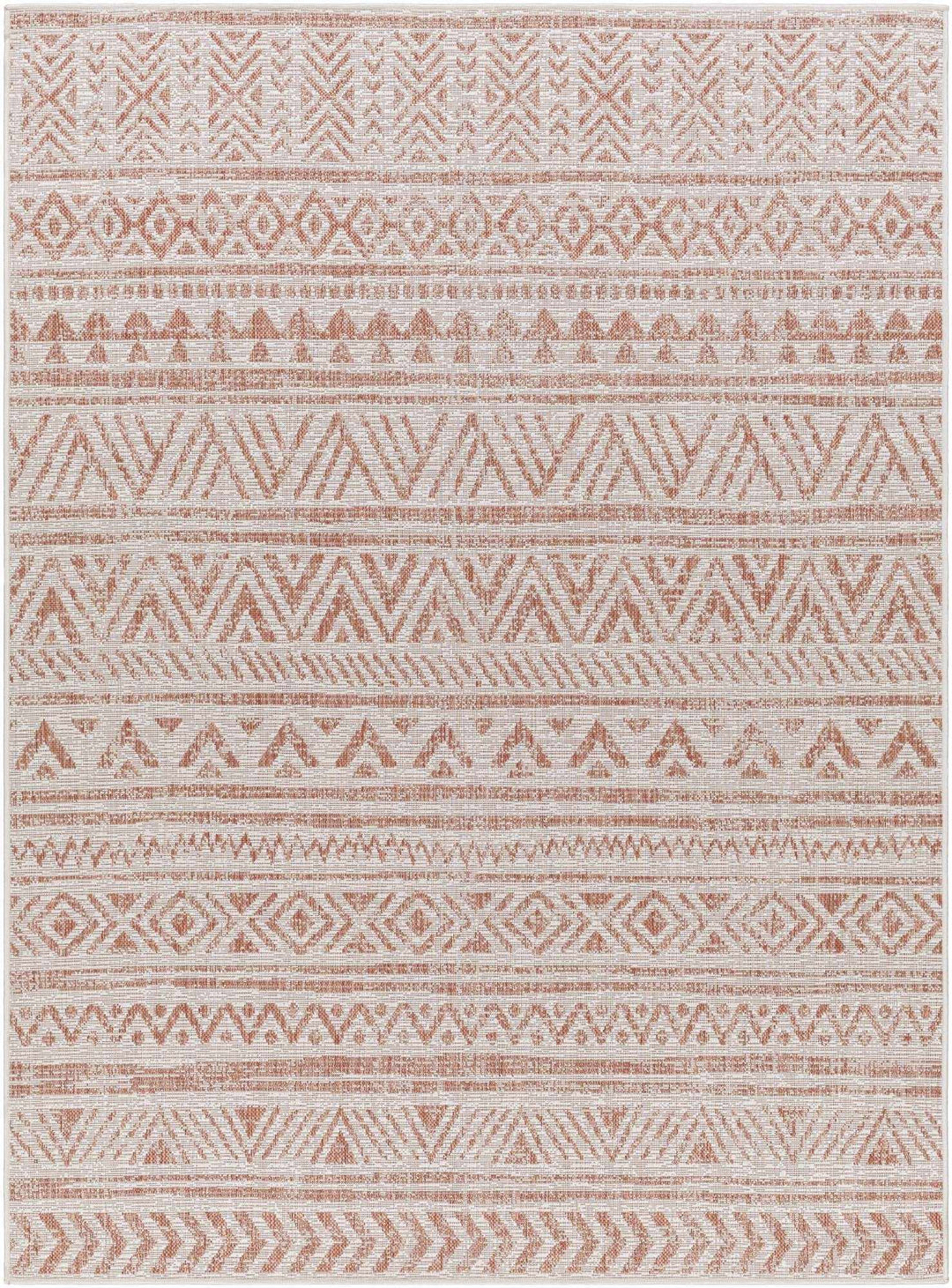 Chuck Bohemian Rust And Brown Area Rug - The Rug Decor