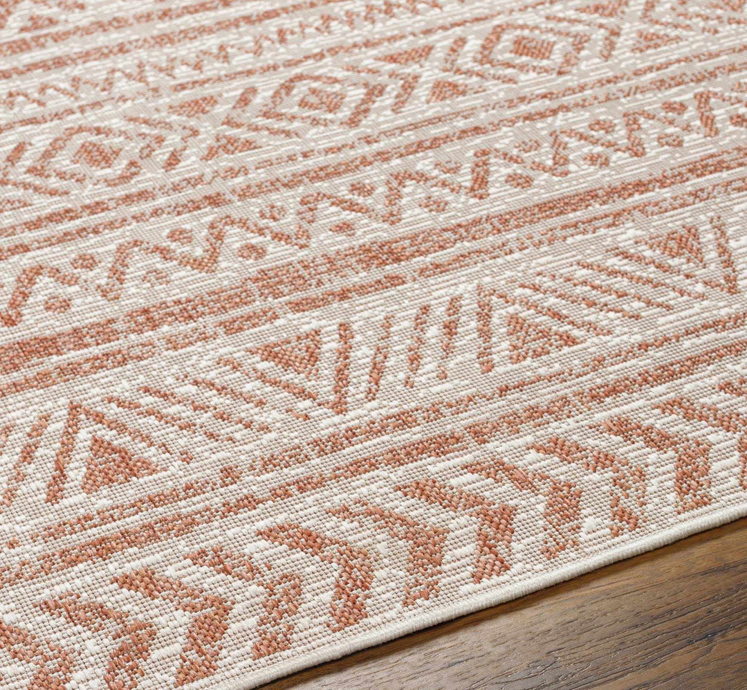 Chuck Bohemian Rust And Brown Area Rug - The Rug Decor
