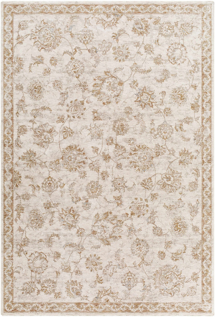 Chyron Traditional Style Cream And Tan Area Rug - The Rug Decor