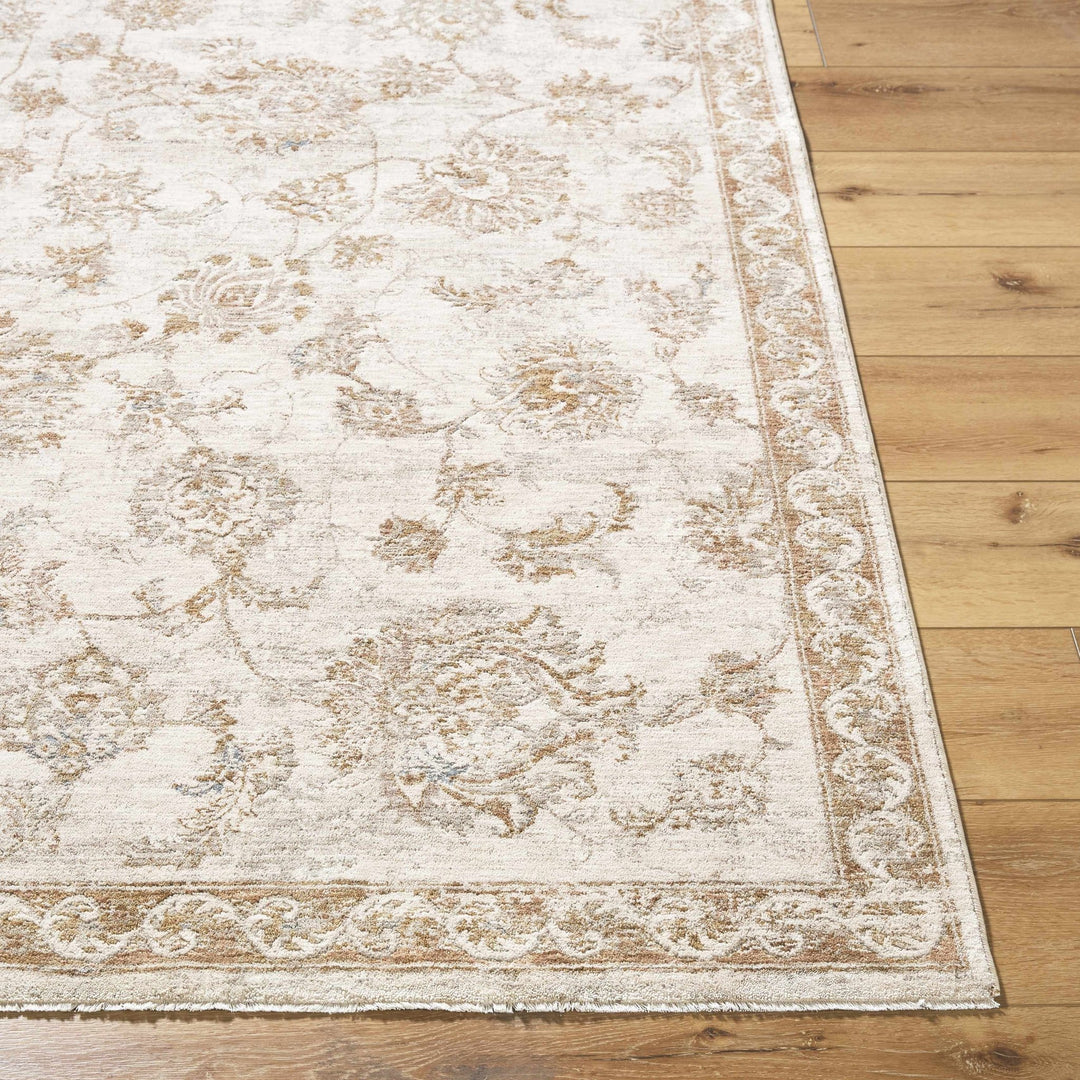 Chyron Traditional Style Cream And Tan Area Rug - The Rug Decor
