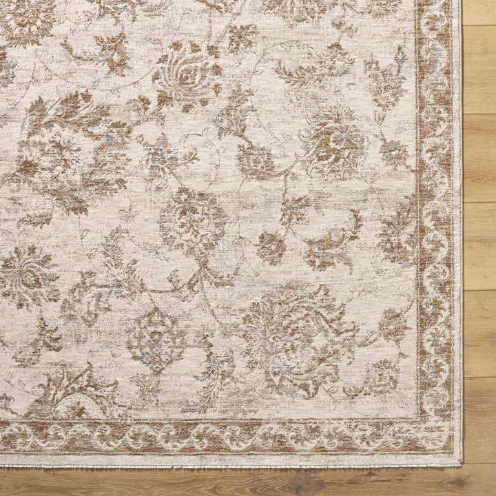Chyron Traditional Style Cream And Tan Area Rug - The Rug Decor