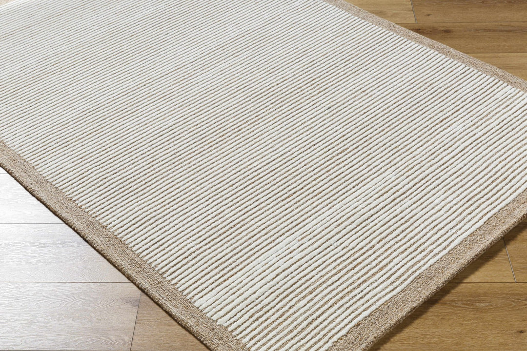 Cianna Modern Stripes Tan And Ivory Area Rug - The Rug Decor