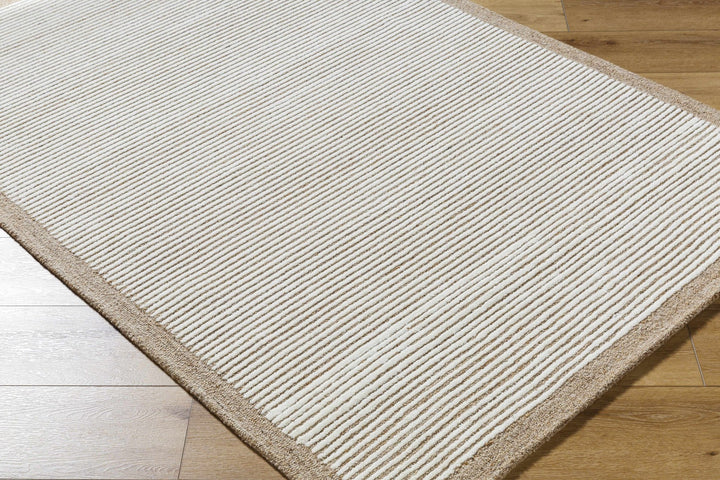 Cianna Modern Stripes Tan And Ivory Area Rug - The Rug Decor