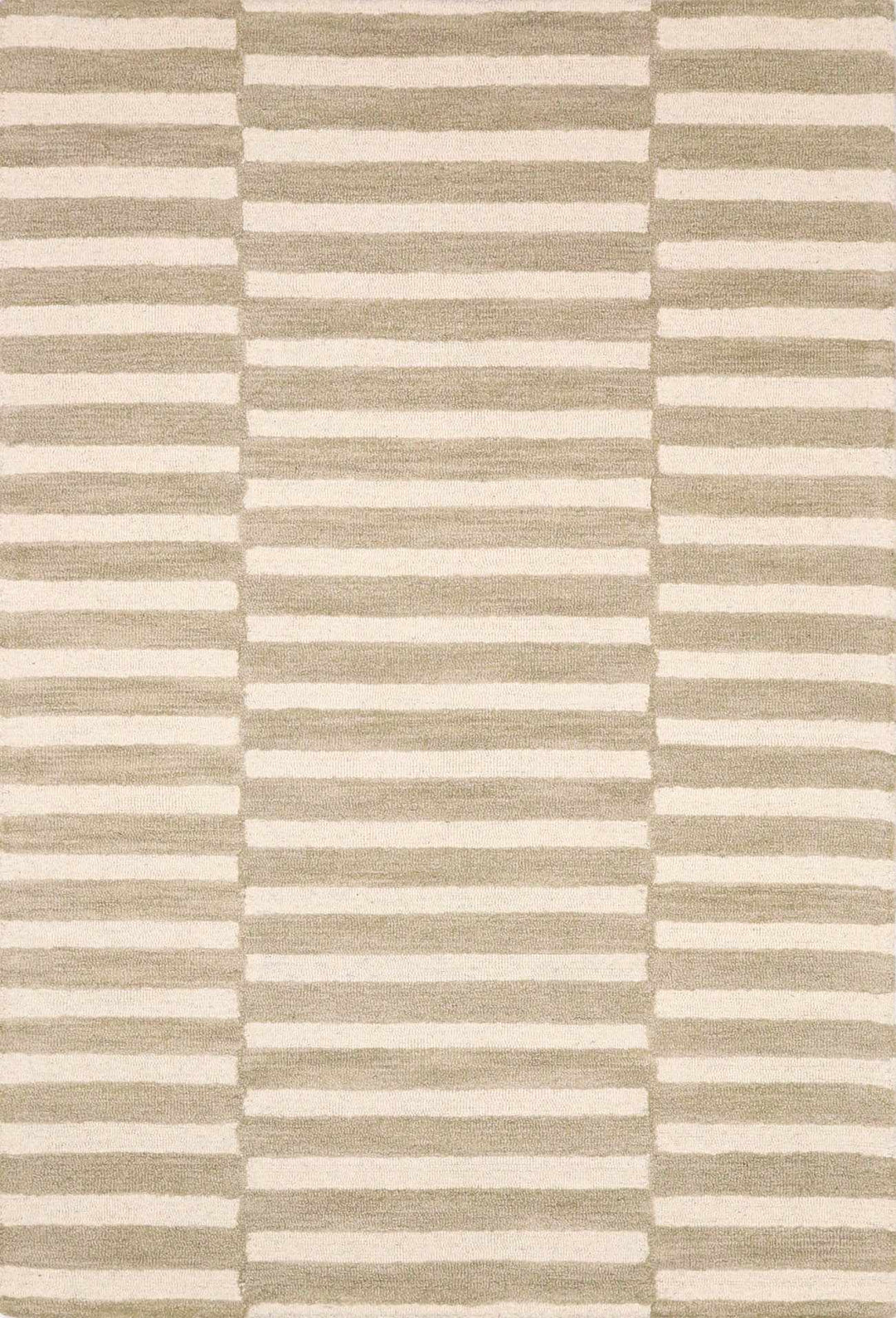 Cielle Contemporary Striped Beige And Ivory Area Rug - The Rug Decor