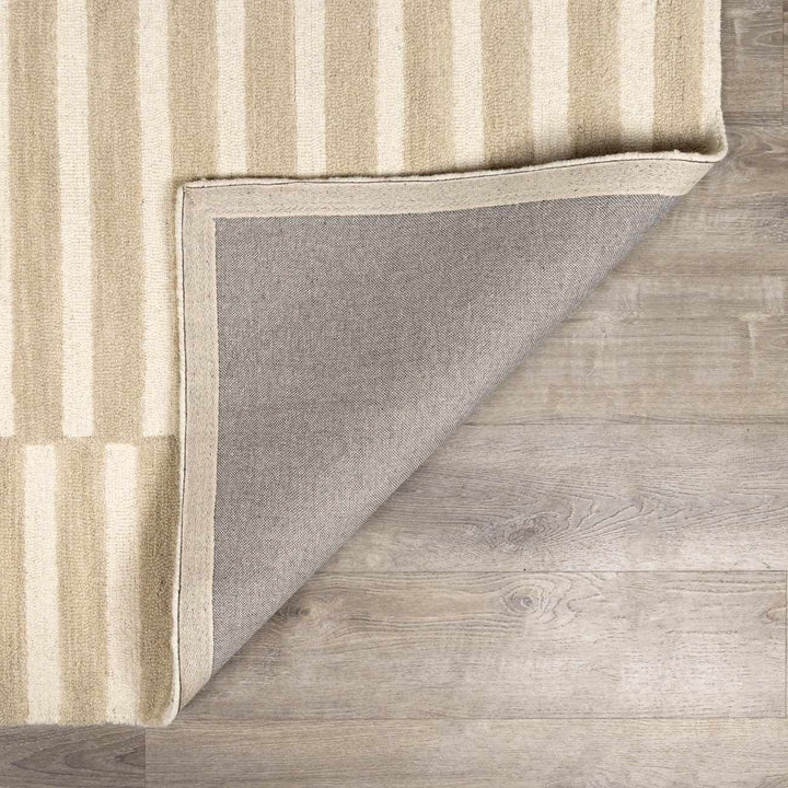 Cielle Contemporary Striped Beige And Ivory Area Rug - The Rug Decor