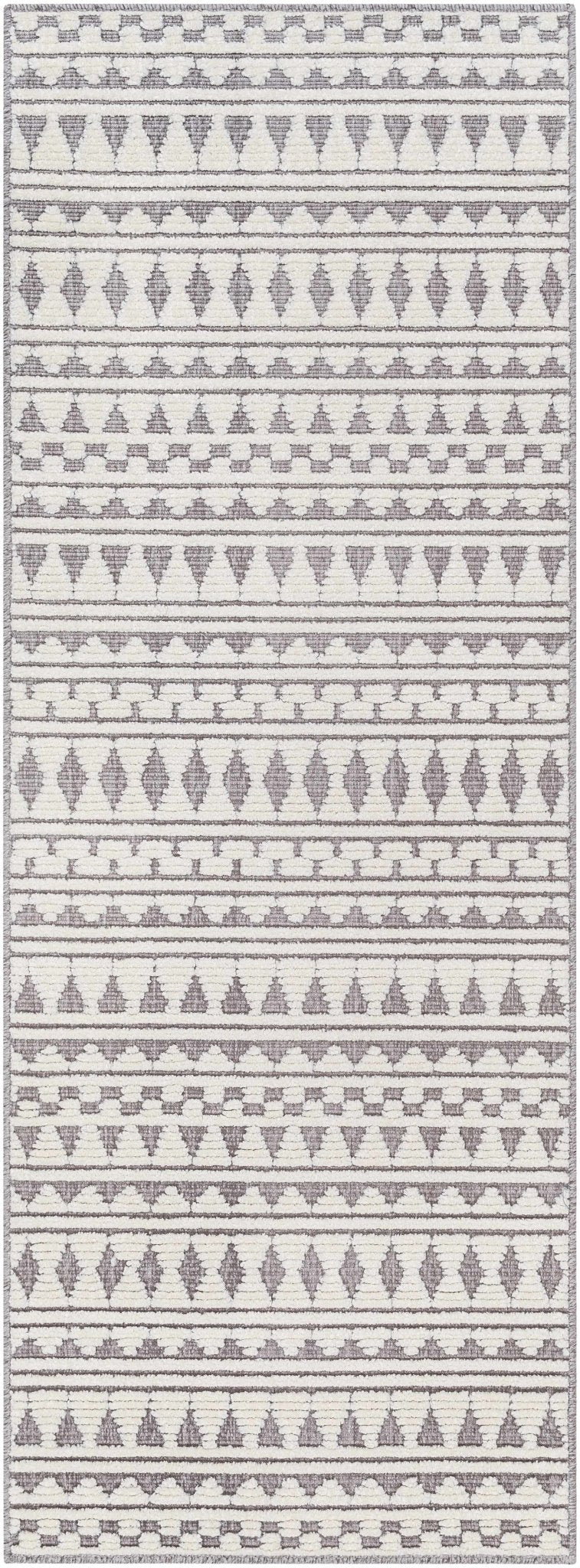 Cili Contemporary Geometrical Gray And Ivory Area Rug - The Rug Decor