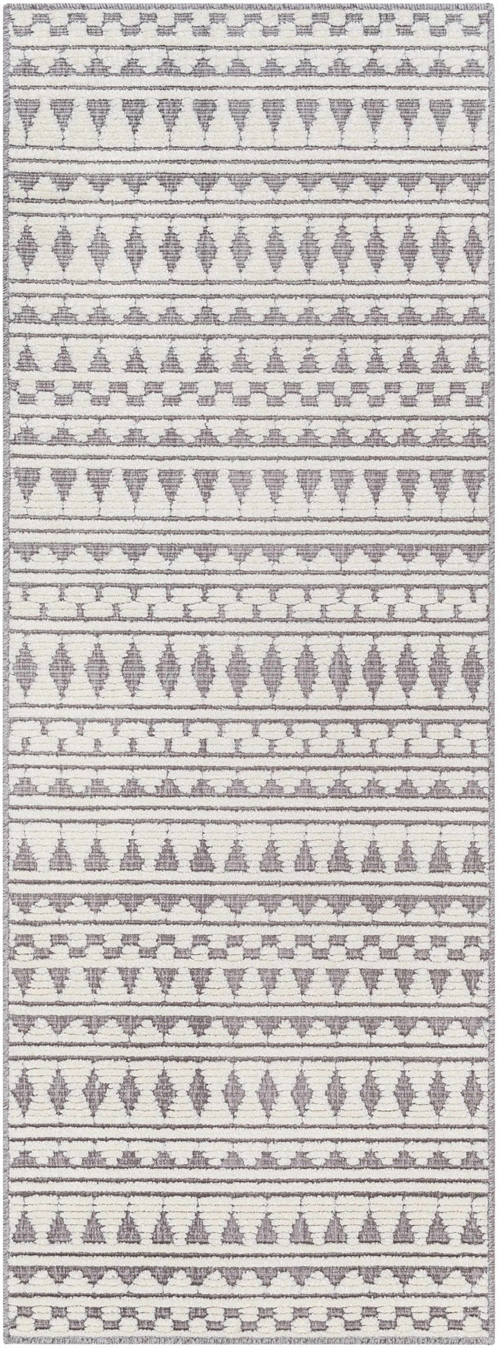Cili Contemporary Geometrical Gray And Ivory Area Rug - The Rug Decor