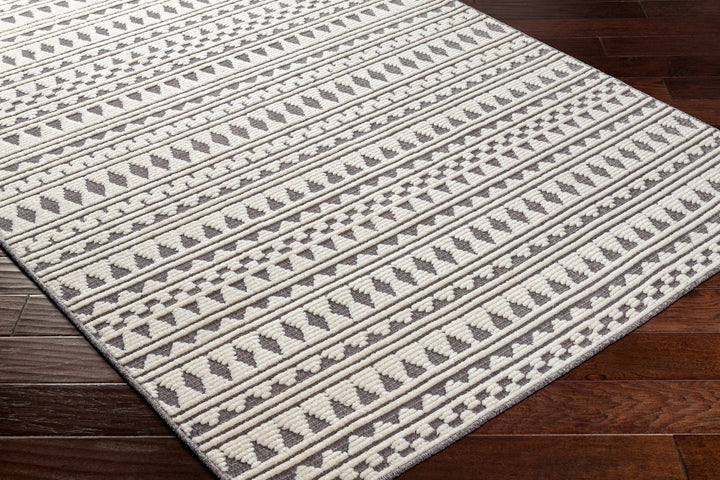 Cili Contemporary Geometrical Gray And Ivory Area Rug - The Rug Decor
