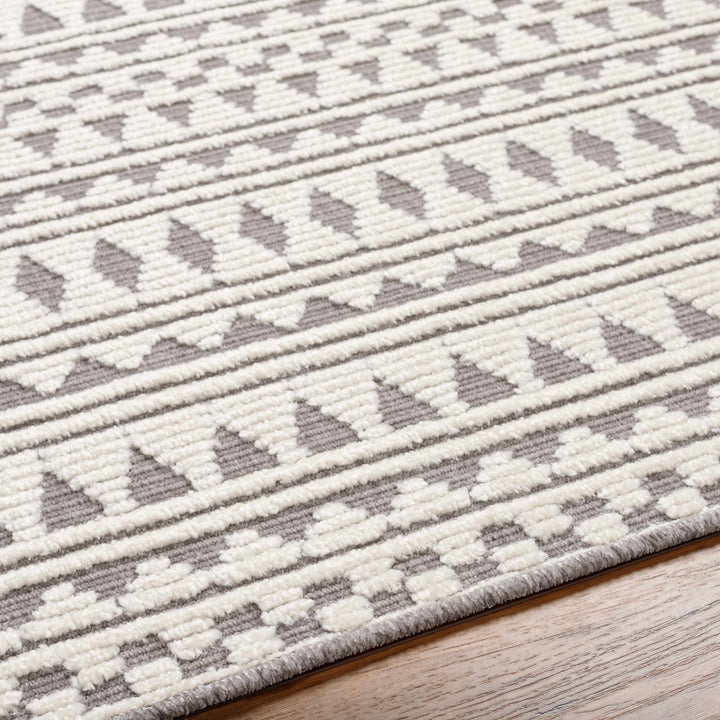 Cili Contemporary Geometrical Gray And Ivory Area Rug - The Rug Decor