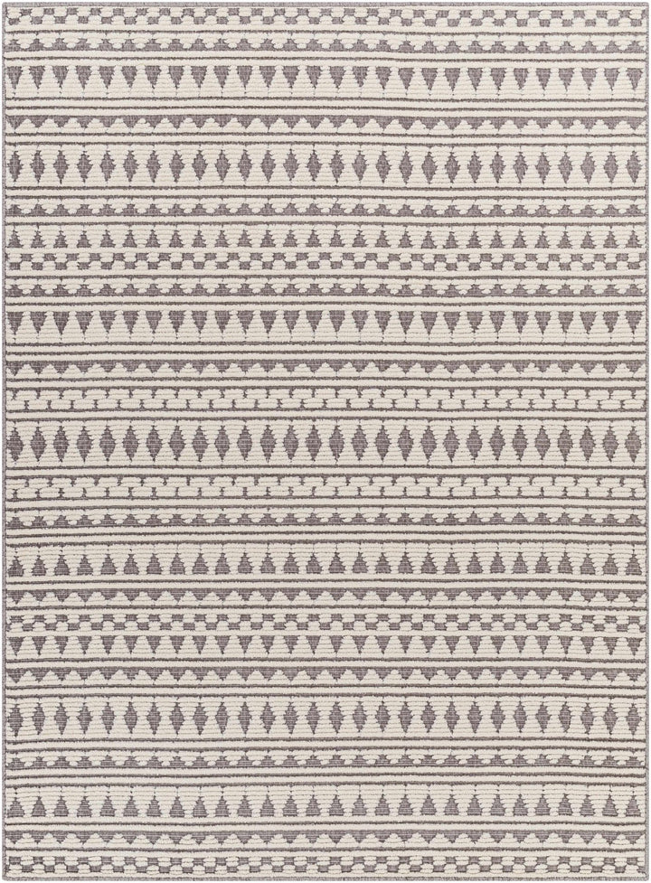 Cili Contemporary Geometrical Gray And Ivory Area Rug - The Rug Decor
