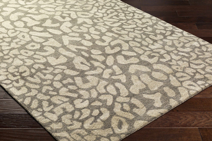 Circa Leopard Print Beige Hand Tufted Wool Area Rug - The Rug Decor