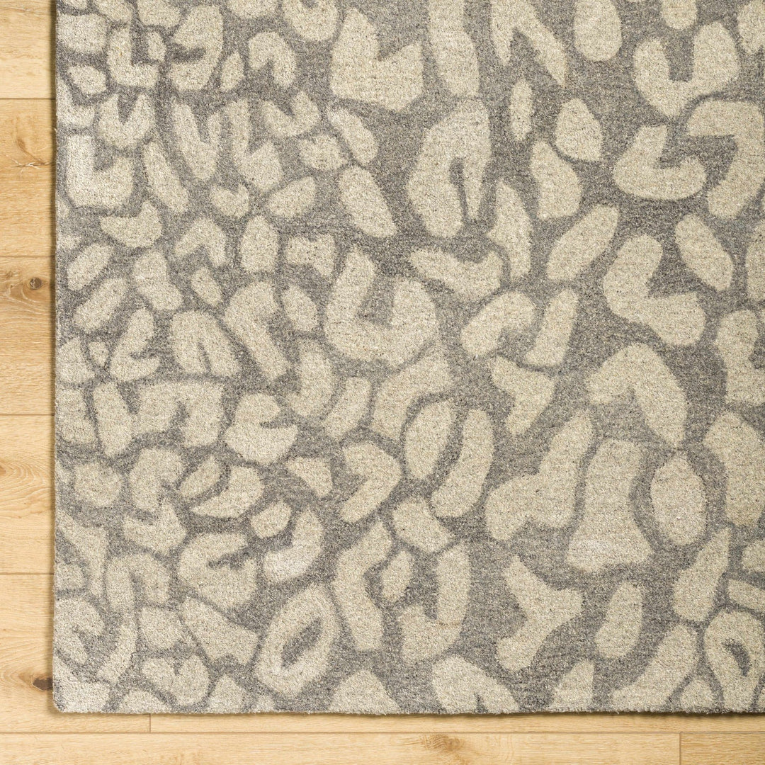 Circa Leopard Print Beige Hand Tufted Wool Area Rug - The Rug Decor