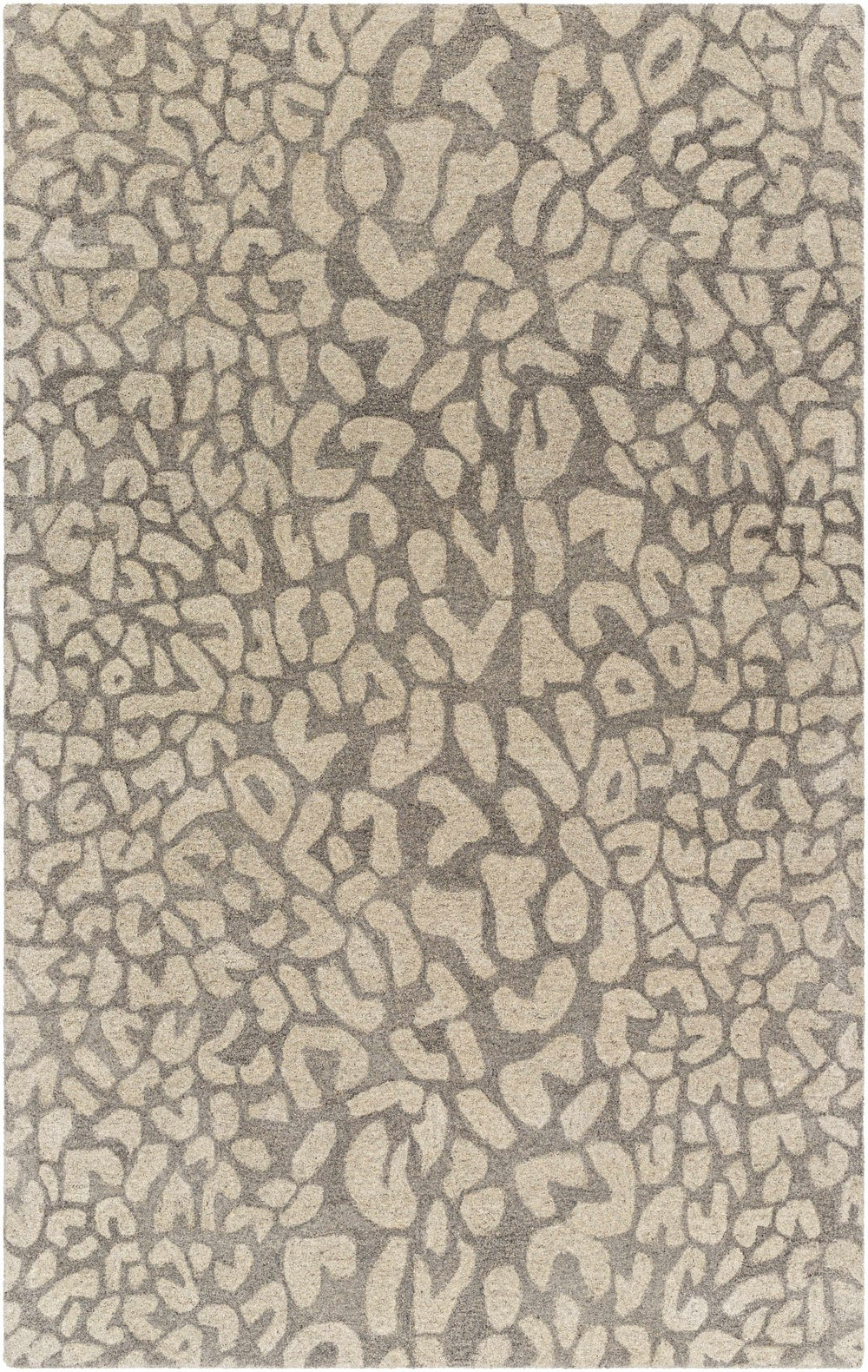 Circa Leopard Print Beige Hand Tufted Wool Area Rug - The Rug Decor