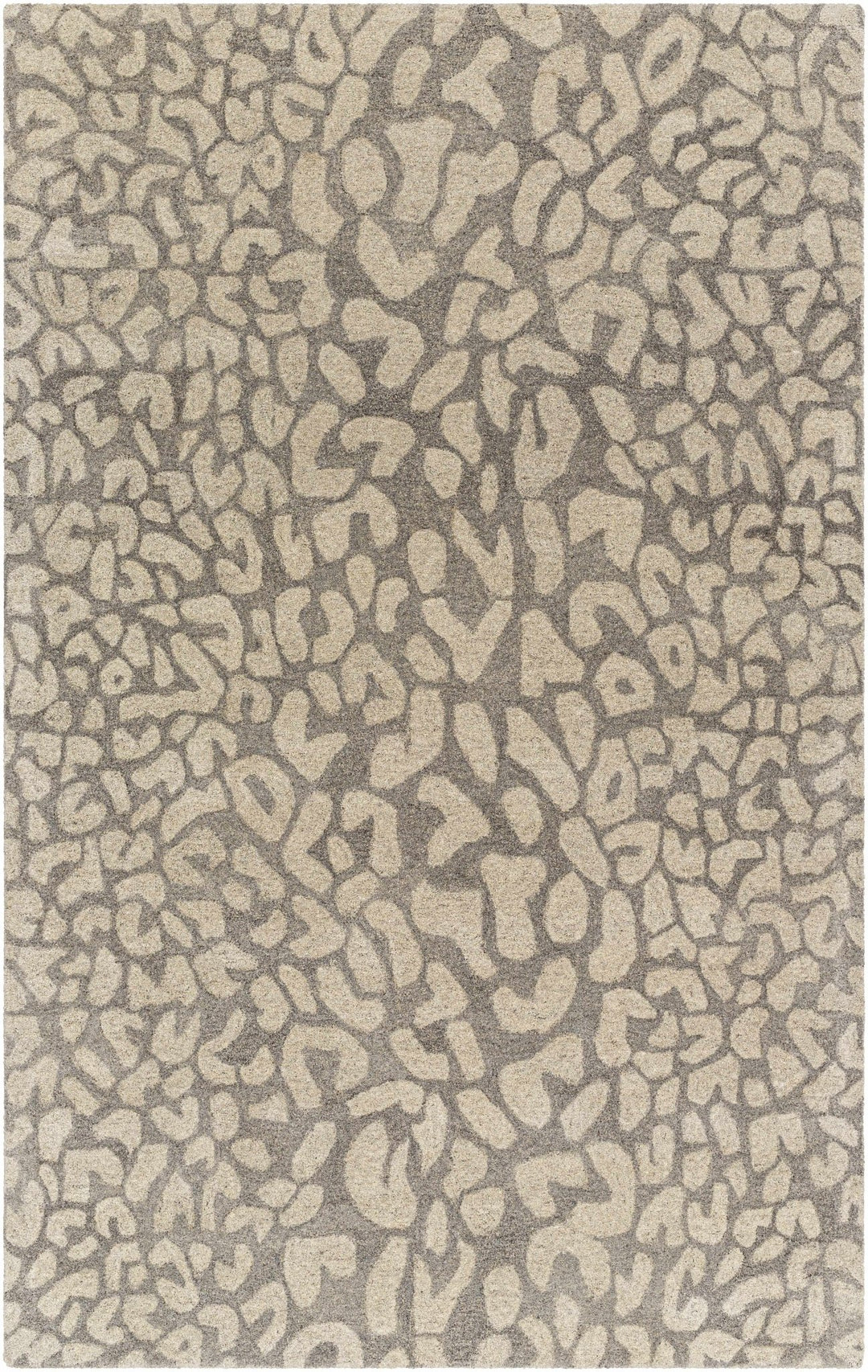 Circa Leopard Print Beige Hand Tufted Wool Area Rug - The Rug Decor