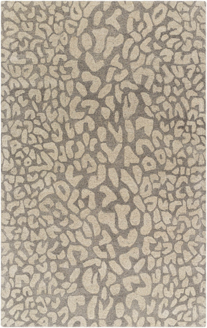 Circa Leopard Print Beige Hand Tufted Wool Area Rug - The Rug Decor
