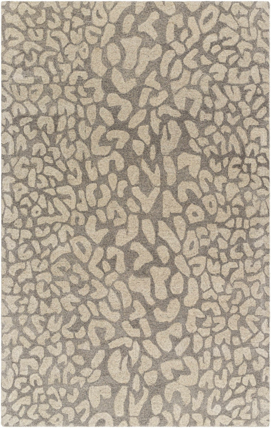 Circa Leopard Print Beige Hand Tufted Wool Area Rug - The Rug Decor