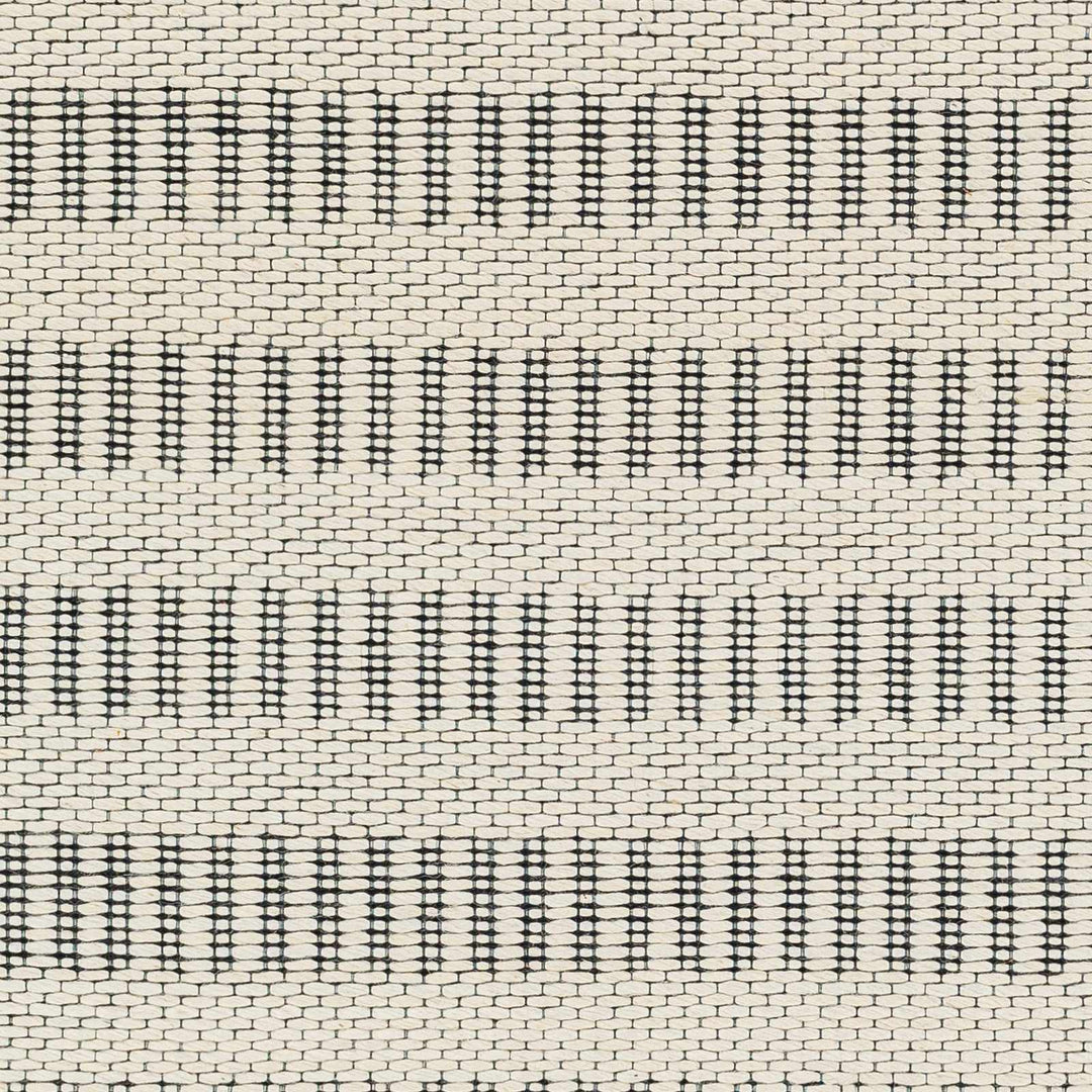 Circe Contemporary Geometrical Ivory And Black Wool Area Rug - The Rug Decor