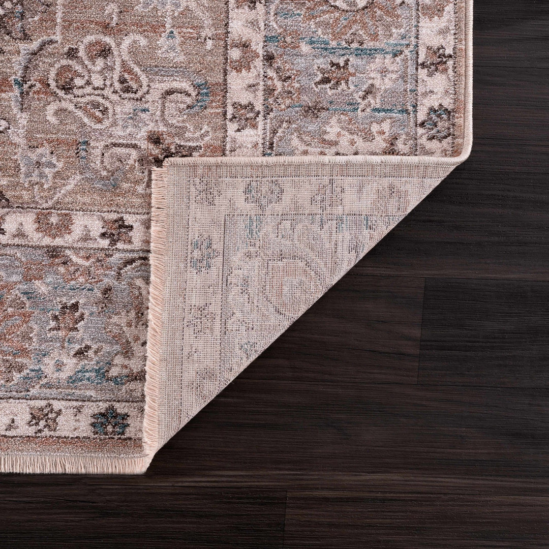 Civankan Traditional Brown And Gray Area Rug - The Rug Decor