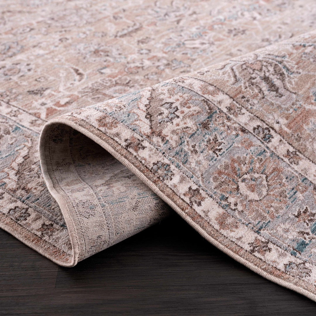 Civankan Traditional Brown And Gray Area Rug - The Rug Decor