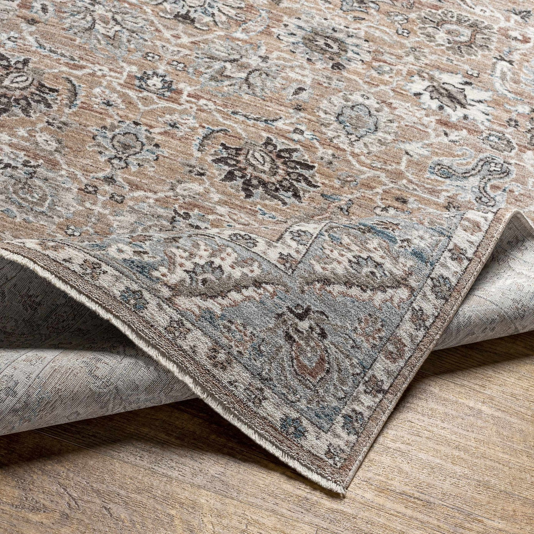 Civankan Traditional Brown And Gray Area Rug - The Rug Decor
