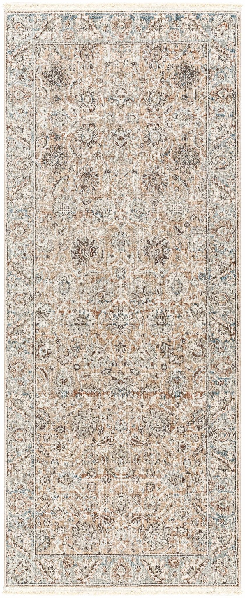 Civankan Traditional Brown And Gray Area Rug - The Rug Decor