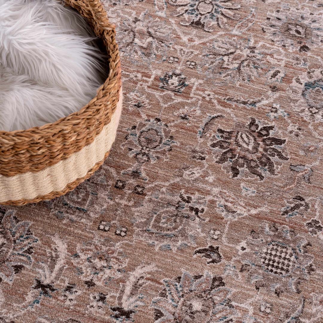Civankan Traditional Brown And Gray Area Rug - The Rug Decor
