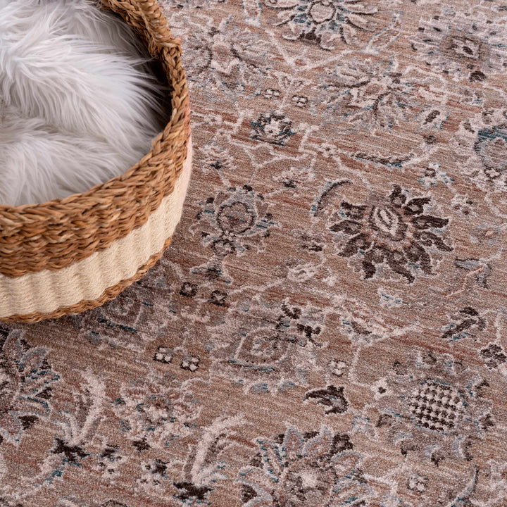 Civankan Traditional Brown And Gray Area Rug - The Rug Decor