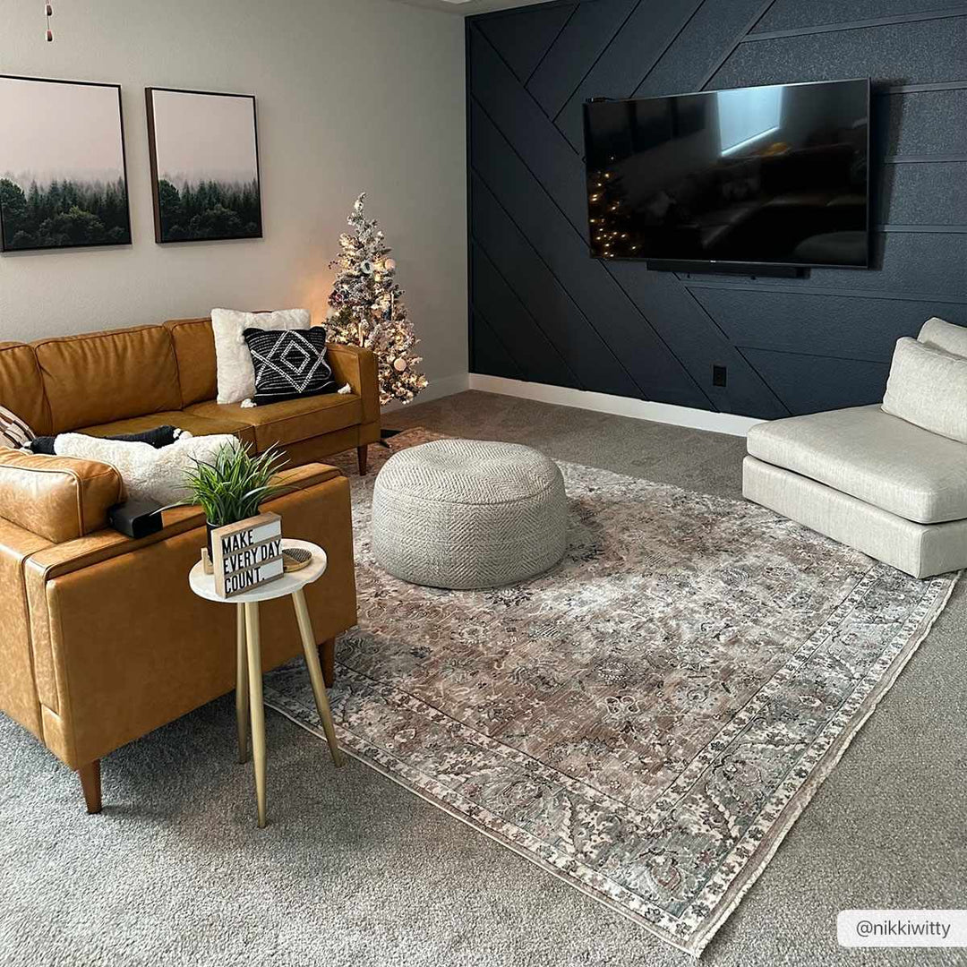 Civankan Traditional Brown And Gray Area Rug - The Rug Decor