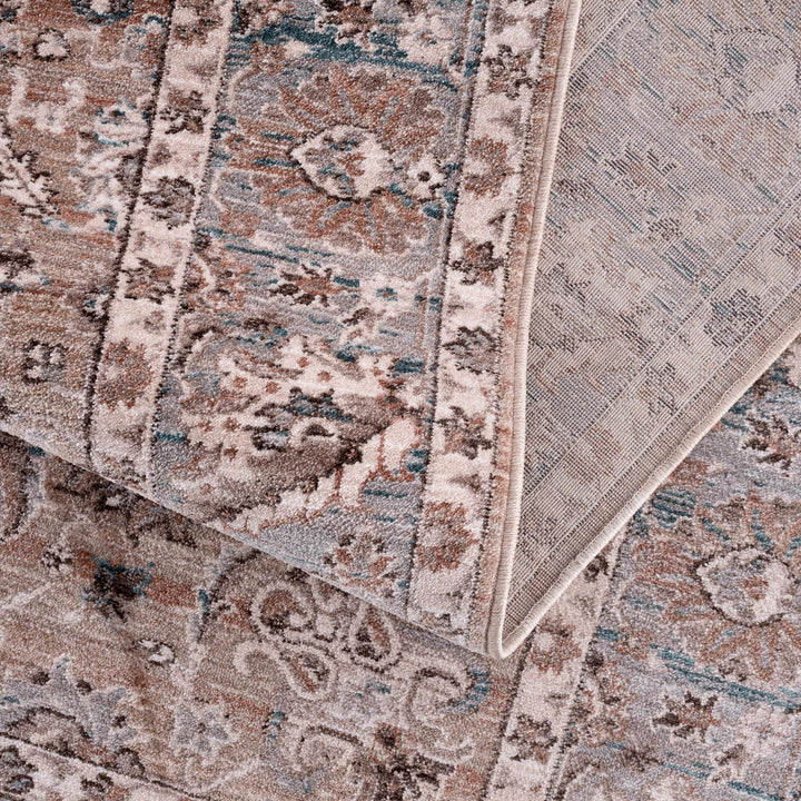 Civankan Traditional Brown And Gray Area Rug - The Rug Decor