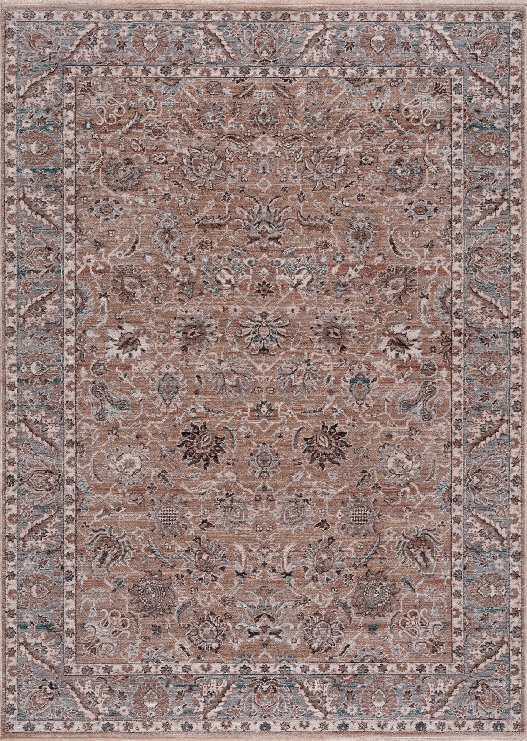 Civankan Traditional Brown And Gray Area Rug - The Rug Decor