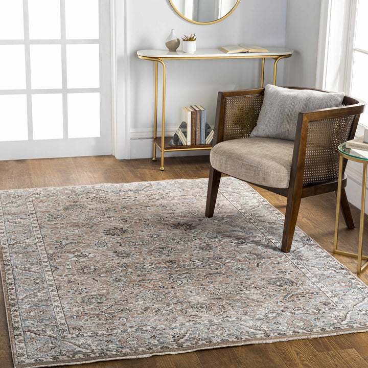 Civankan Traditional Brown And Gray Area Rug - The Rug Decor