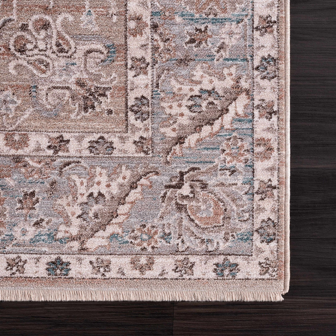 Civankan Traditional Brown And Gray Area Rug - The Rug Decor