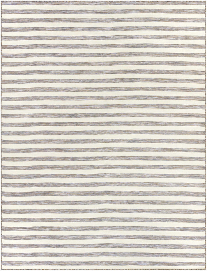 Clackmannanshire Gray And Ivory Modern Style Outdoor Area Rug - The Rug Decor