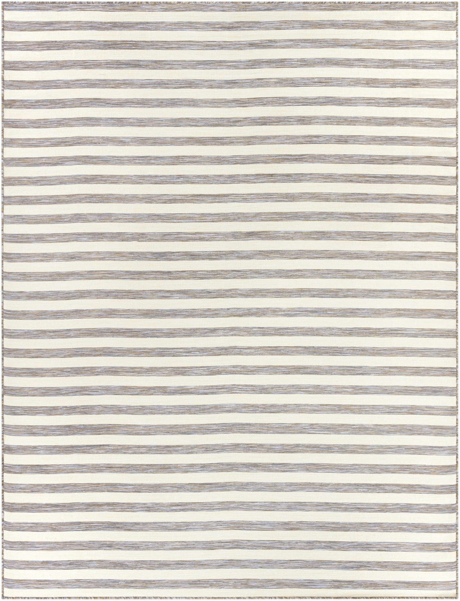 Clackmannanshire Gray And Ivory Modern Style Outdoor Area Rug - The Rug Decor