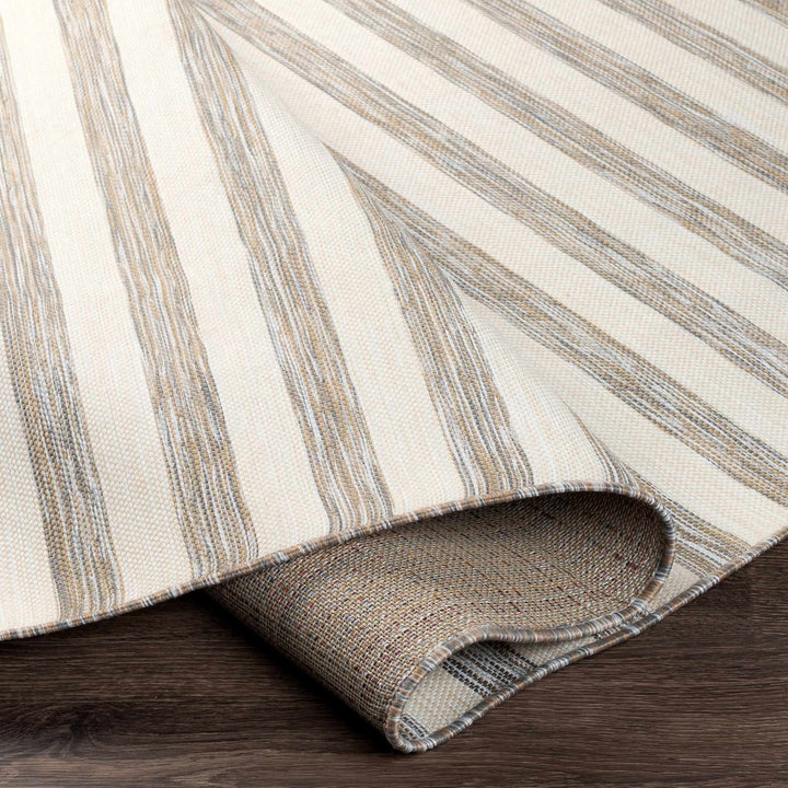 Clackmannanshire Gray And Ivory Modern Style Outdoor Area Rug - The Rug Decor