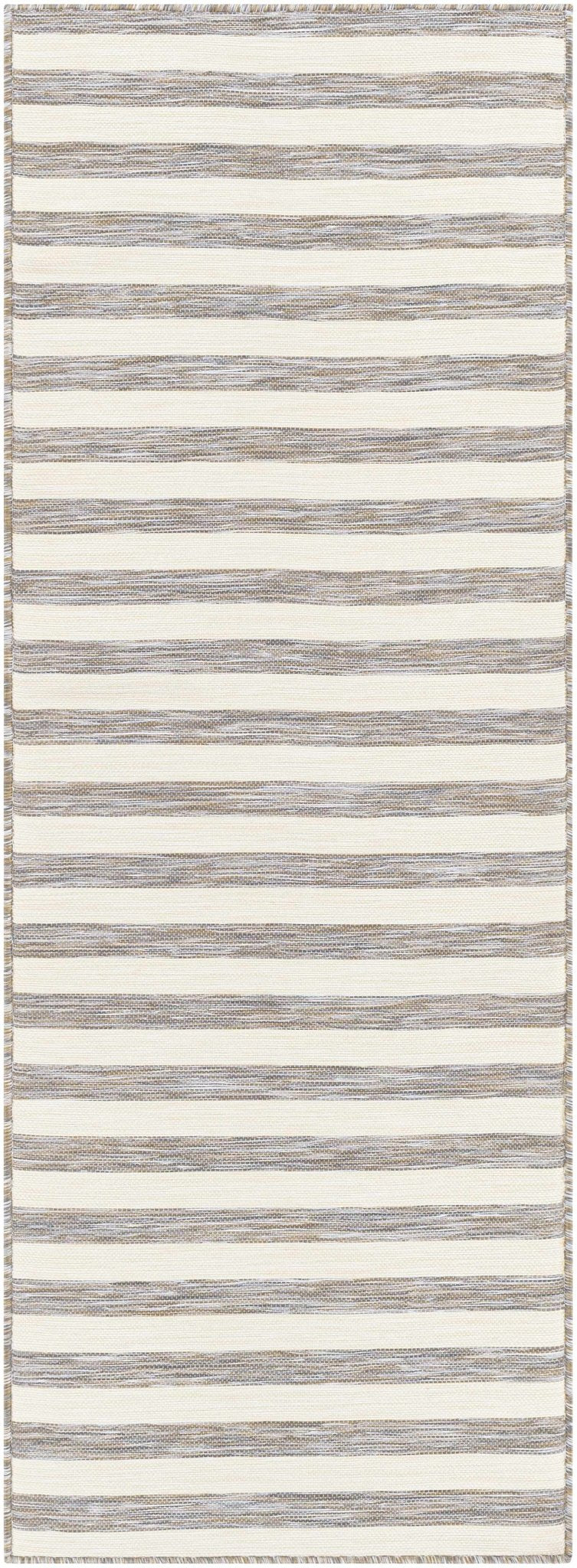 Clackmannanshire Gray And Ivory Modern Style Outdoor Area Rug - The Rug Decor