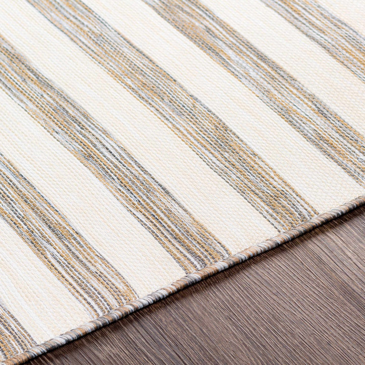 Clackmannanshire Gray And Ivory Modern Style Outdoor Area Rug - The Rug Decor