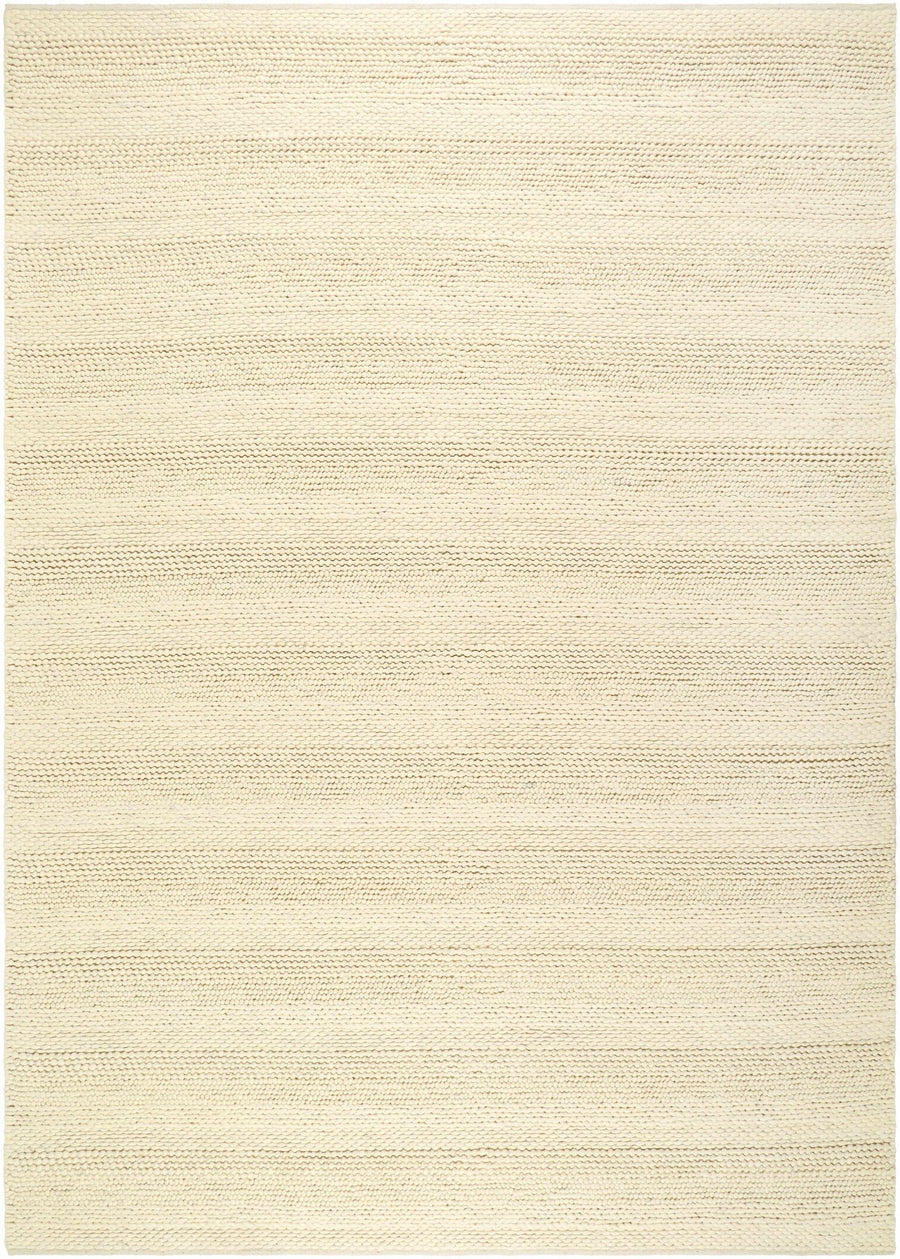 Clarke Modern Solid Design Beige Hand Woven Wool Area Rug - The Rug Decor