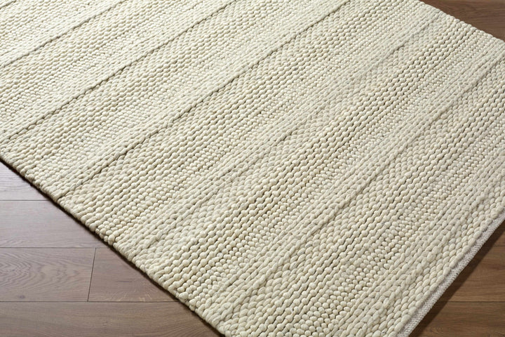 Clarke Modern Solid Design Beige Hand Woven Wool Area Rug - The Rug Decor